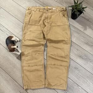 Carhartt Pants Men 40x28.5  Tan Carpenter Double Knee Canvas Grunge Y2K Relaxed